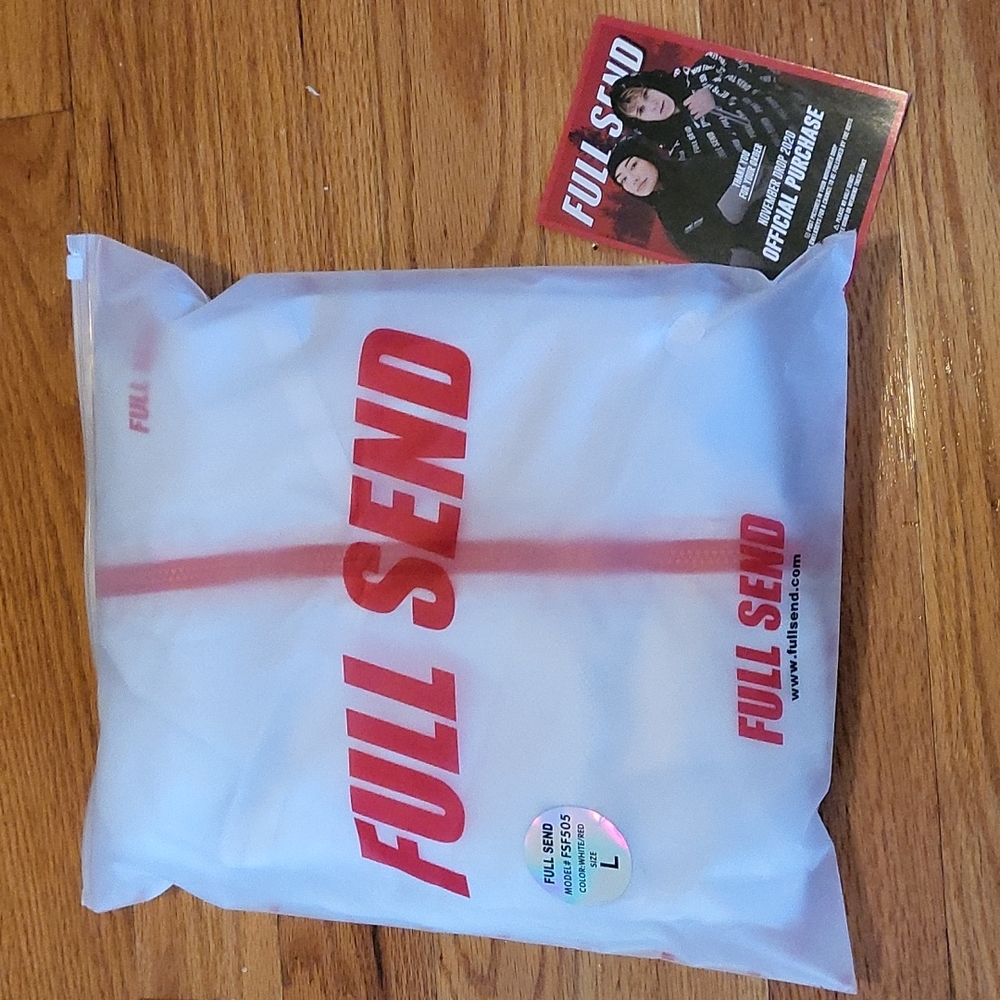 Full Send white/red windbreaker